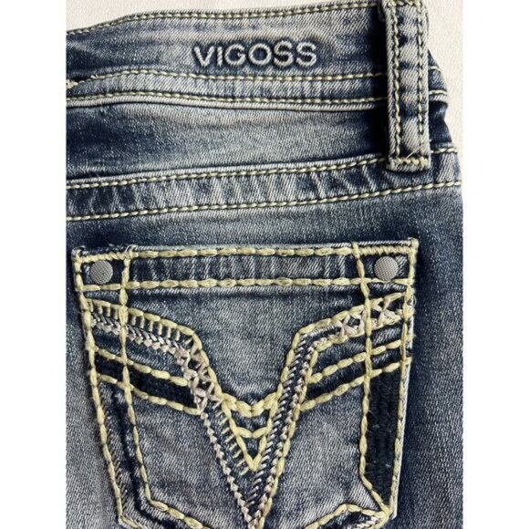Vigoss Heritage Fit Flare Leg Mid Rise Jeans Size 4 - Picture 7 of 12